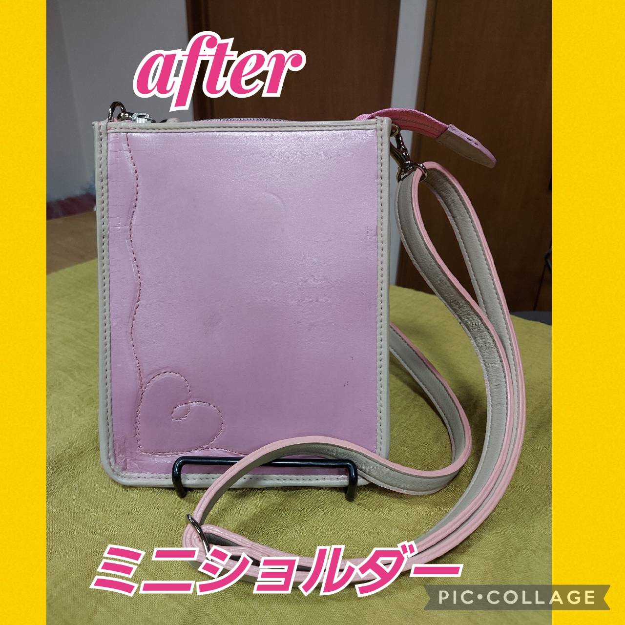 ピンクのランドセルリメイクをポシェット・お財布・キーホルダー