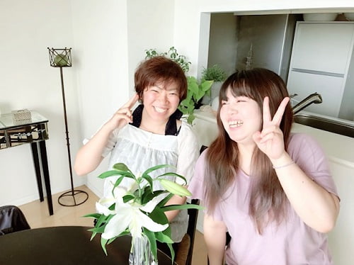 リンパセラピストコース在校生庄司さんと篠崎さん