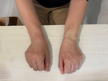 千葉県柏市アロマ・リンパドレナージュ・整体・リフレ セラピスト養成スクール 東京リラックセーションアカデミーアロマ×クレイ自然療法体験レッスン受講生の方のクレイパックのビフォーアフター