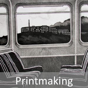UK landscape printmaking wall art