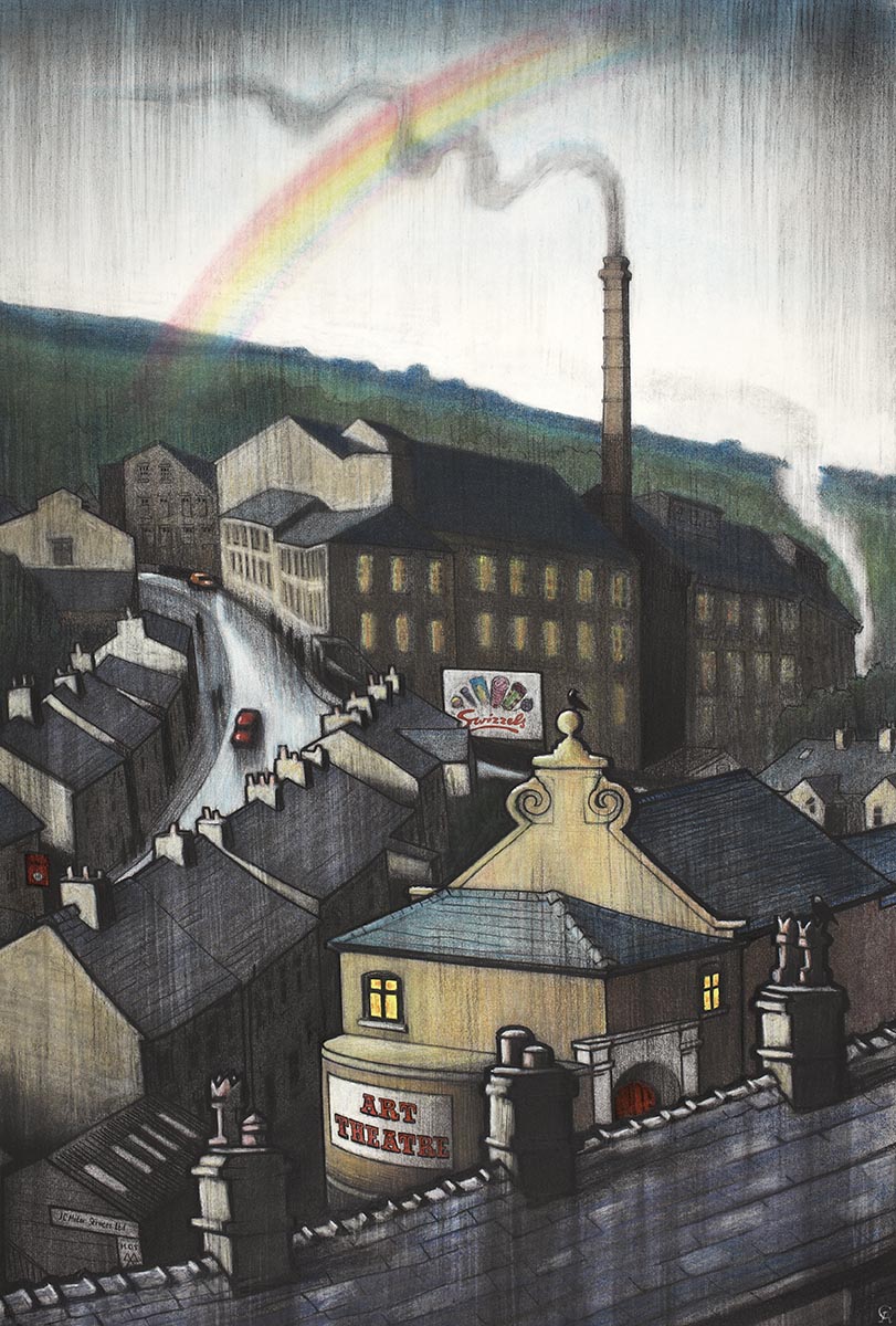 New Mills Art Theatre and Swizzels Matlow wall art print
