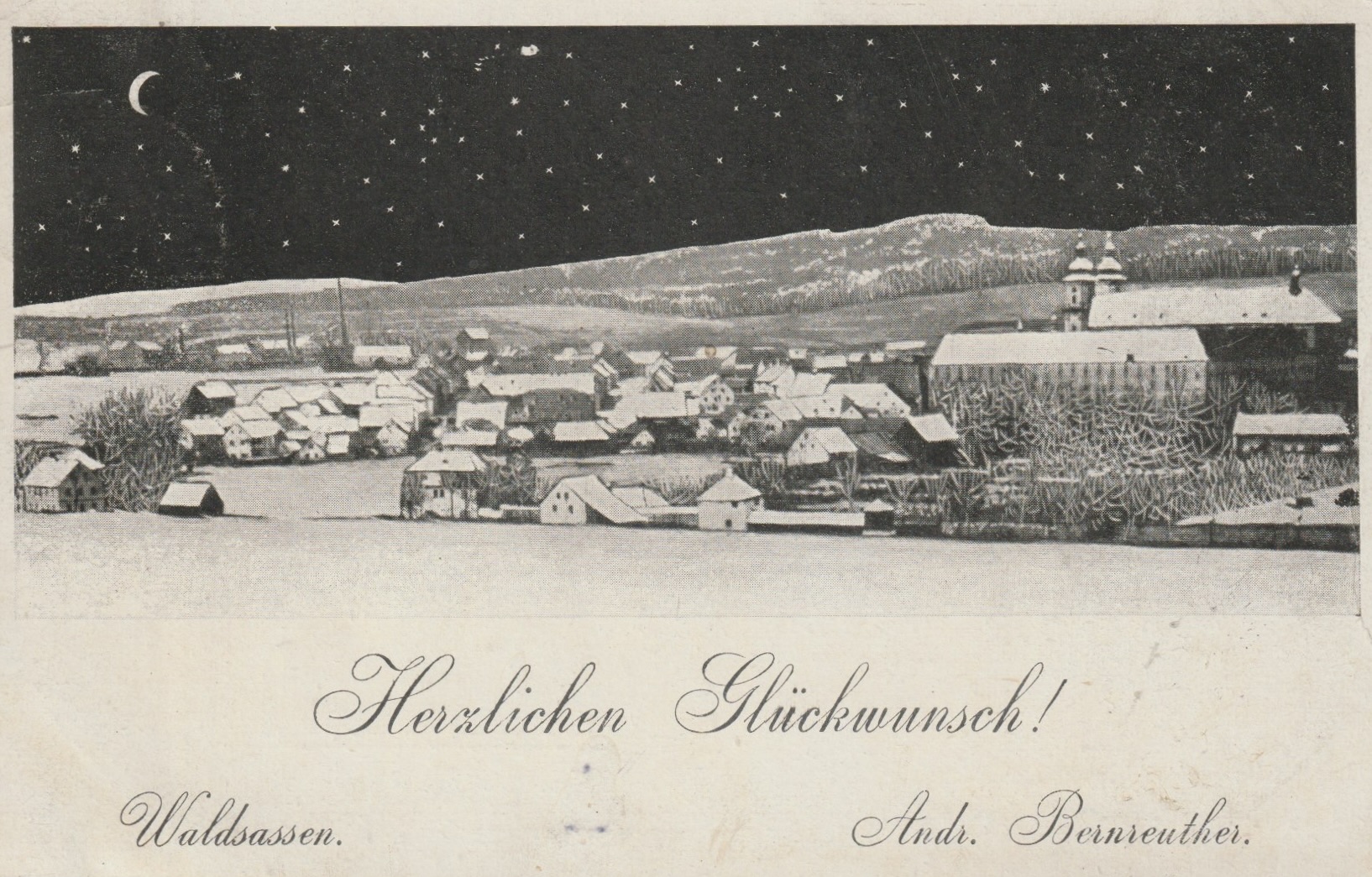 Winterliche Grüße aus Waldsassen um 1910