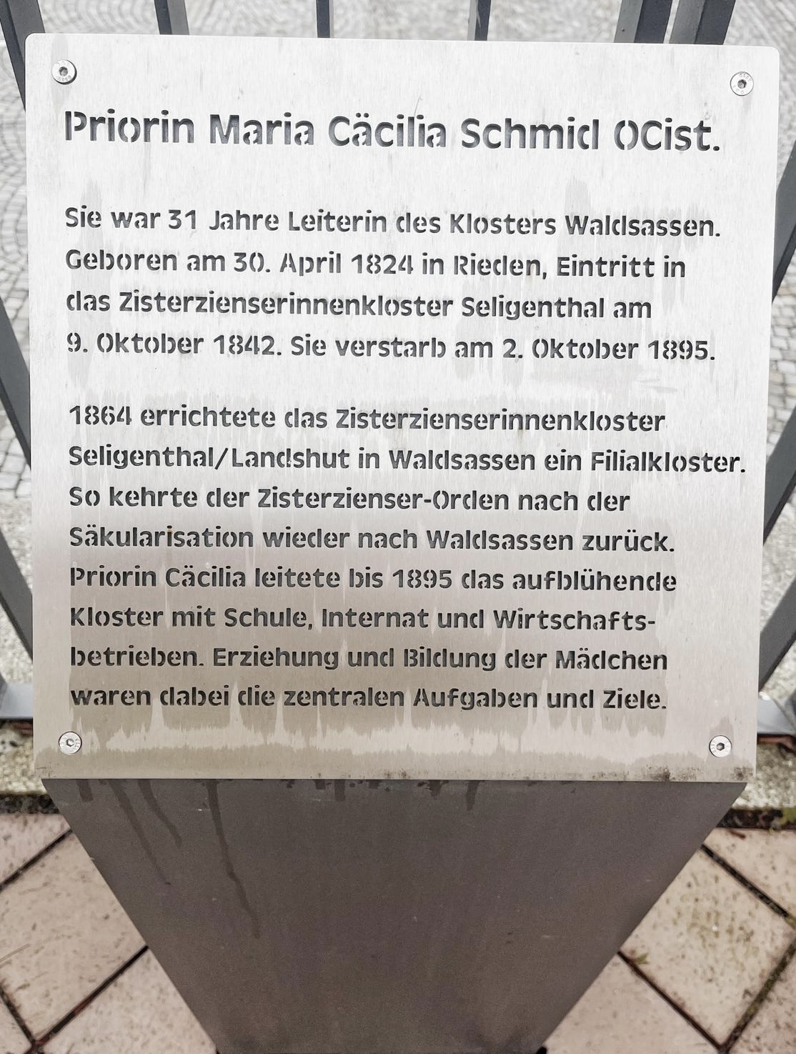 Priorin M. Cäcilia Schmid von Seligenthal und Waldsassen – ein neuer biografischer Artikel