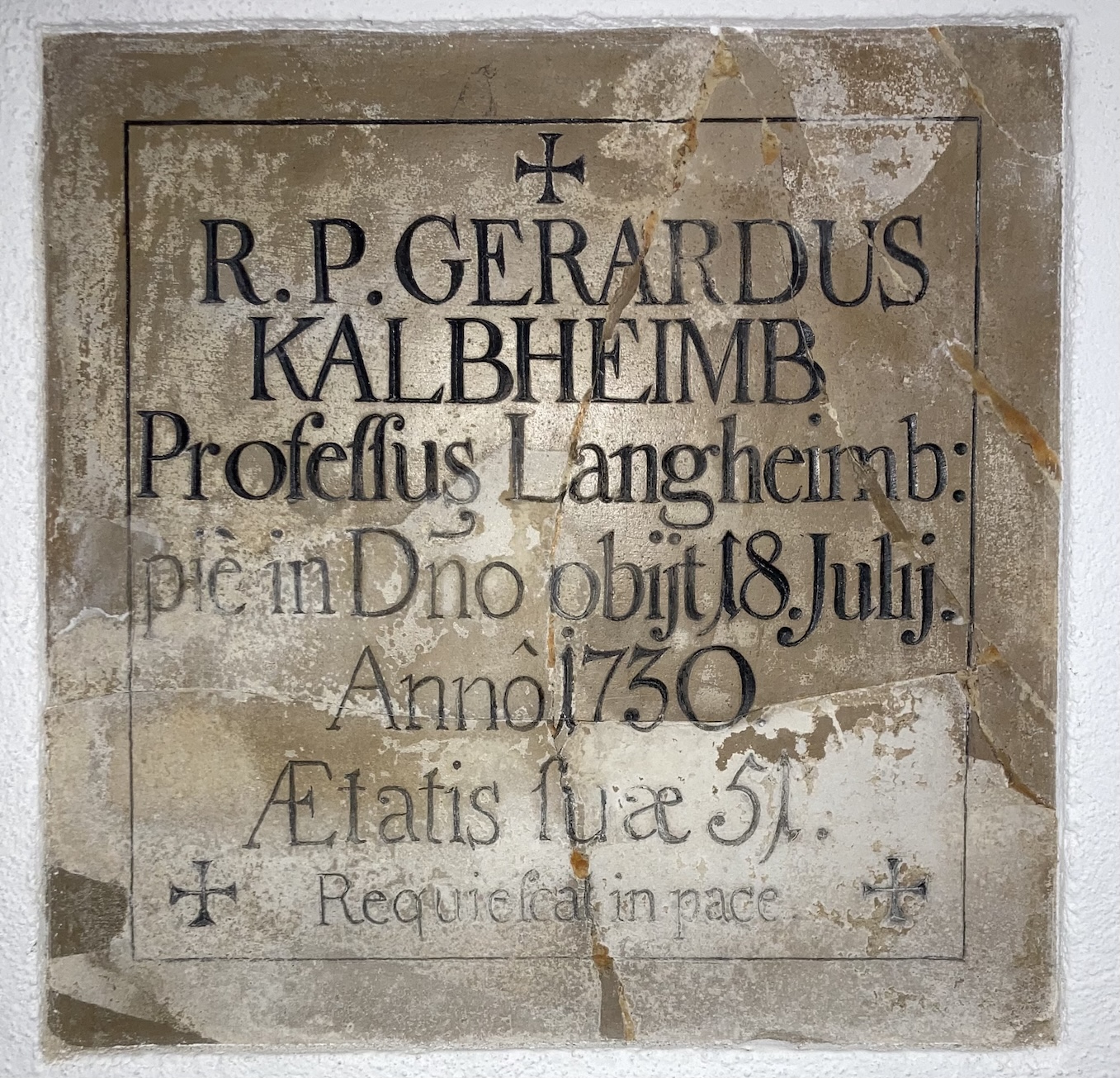 P. Gerhard Kalbheim – ein Langheimer Mönch in der Waldsassener Mönchsgruft