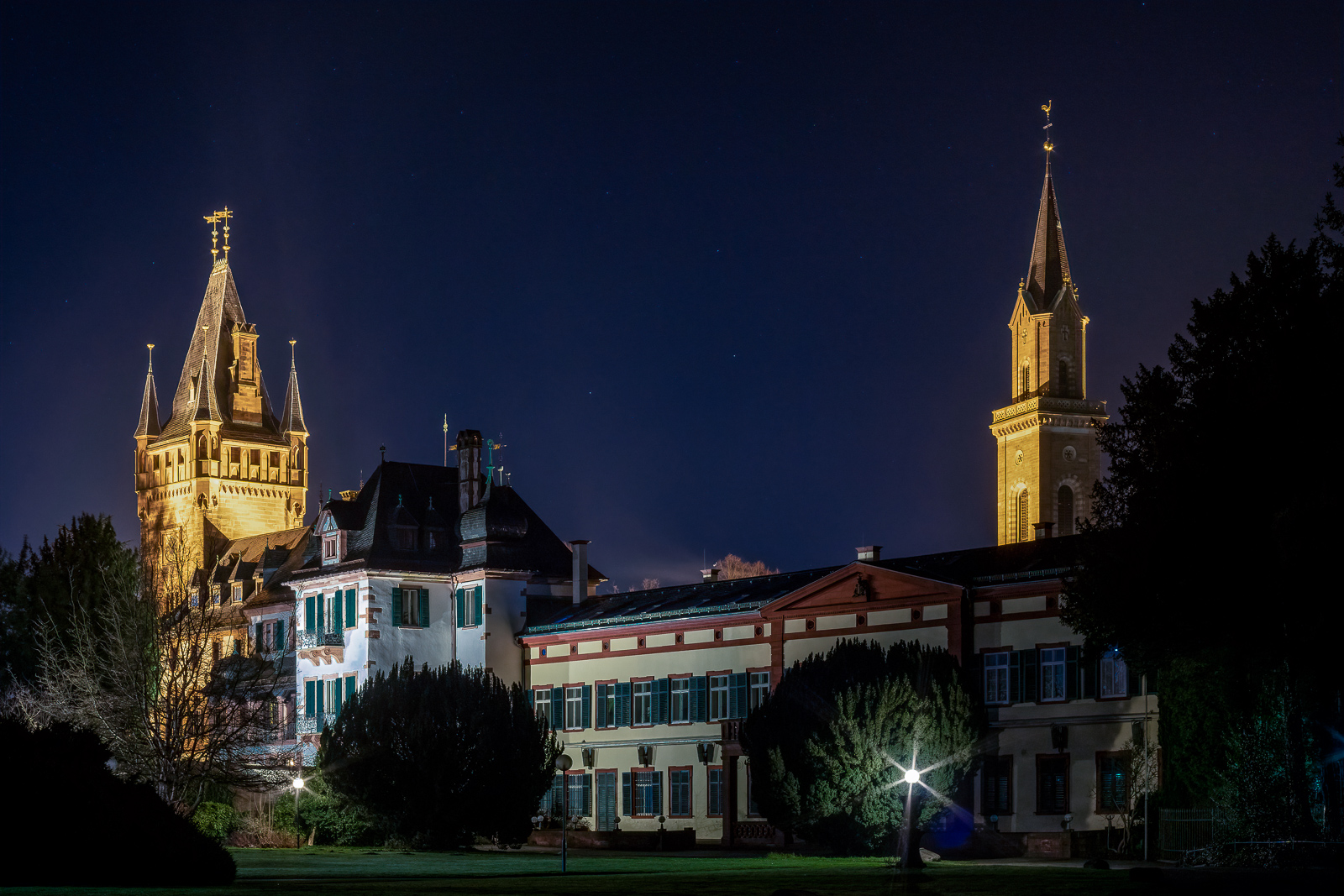 Schloss Weinheim bei Nacht