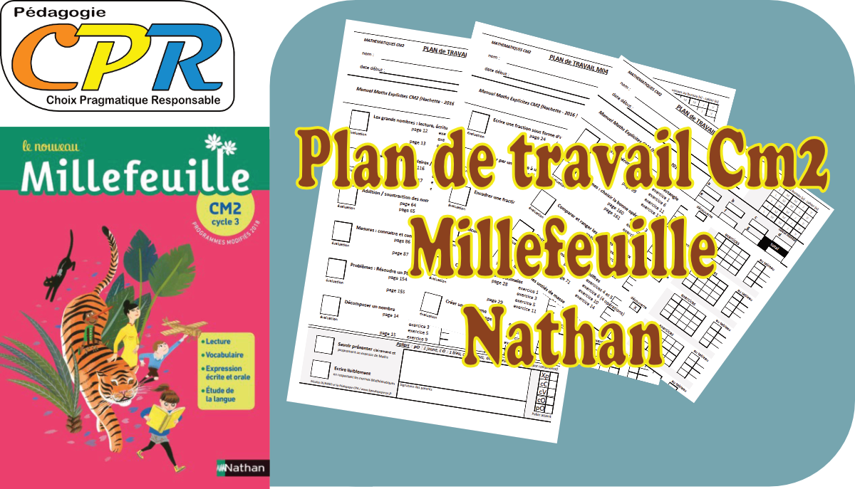 Plans de Travail CPR : CM2 - Nathan Millefeuille Cm2 2019 (par Véronique Congourdeau)