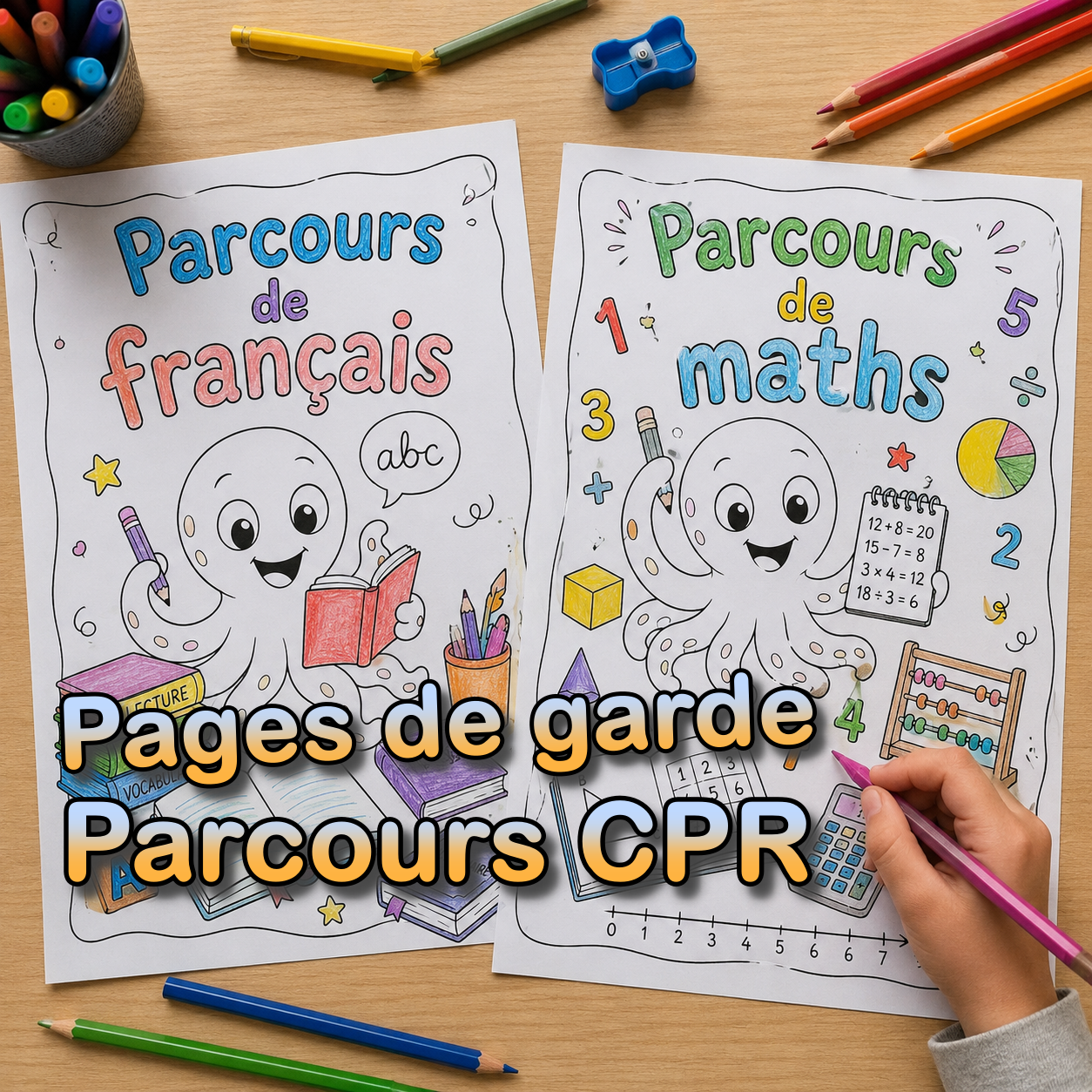 Des pages de garde à colorier pour les parcours CPR