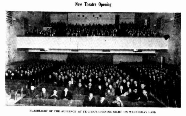 Photograph from the Opening Night - The Scone Advocate, 29th July 1938