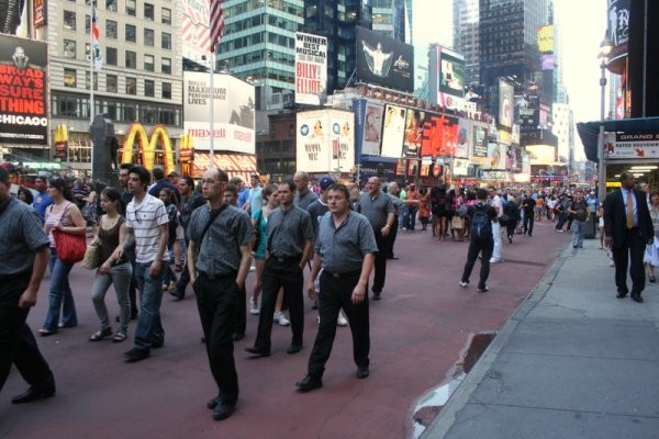 Marsch zum Times Square
