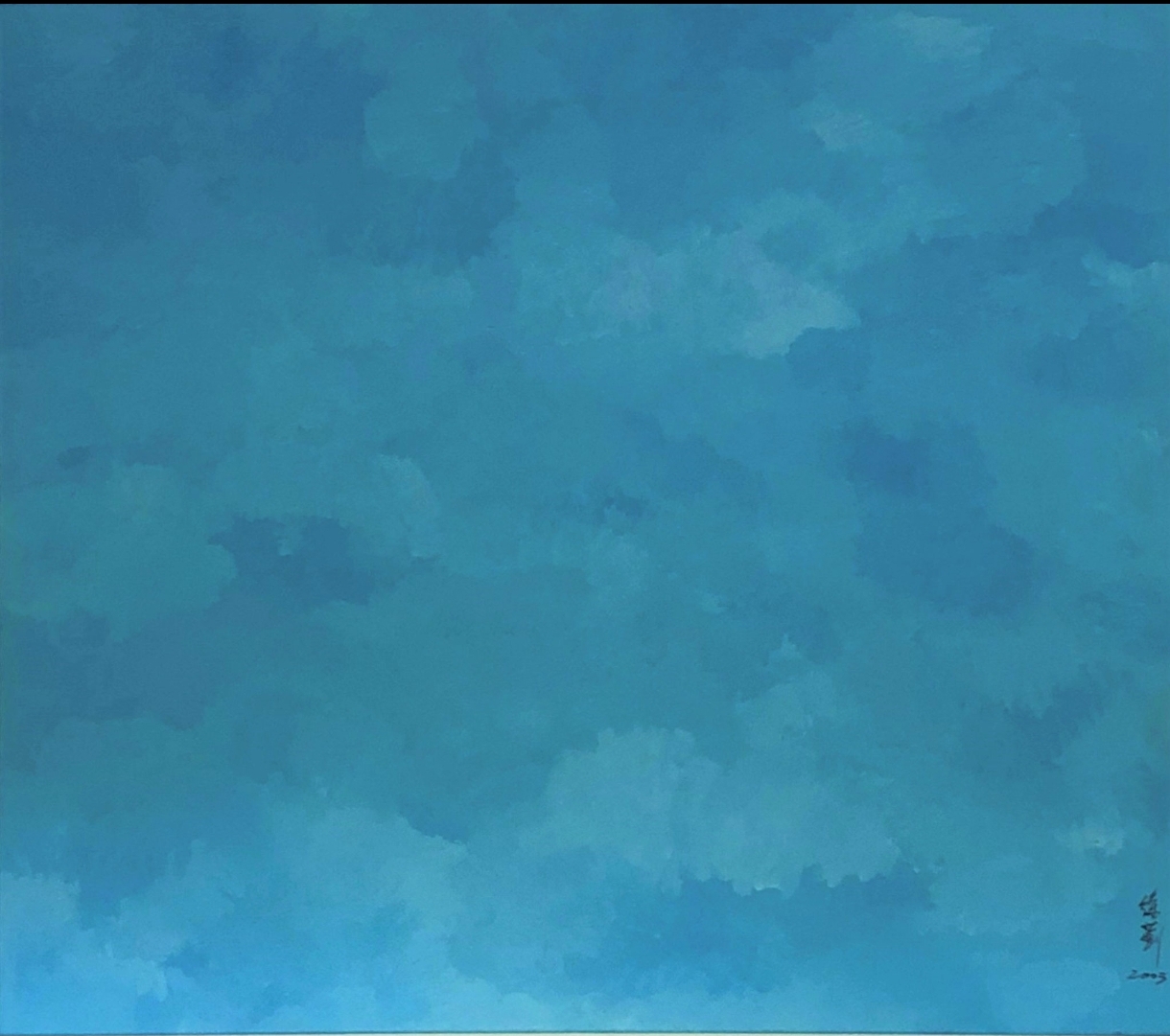 Blue in Blue No.1 by Ji Xu (1963-2014) 160x140cm acrylic on canvas 2003/ 12,000.00€