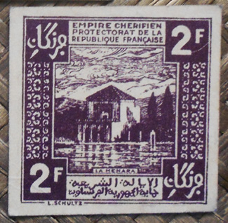 Empire Cherifien Protectorado francés 2 francos 1944 pk.43 reverso