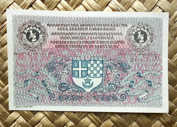 Reino de Serbia, Croacia y Eslovenia 0,50 dinar 919 anverso
