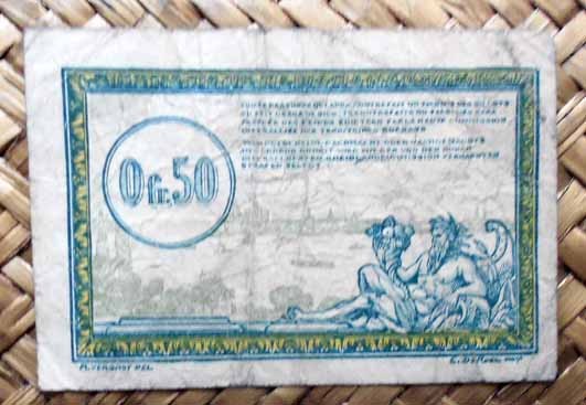 Francia 0.50 francos 1923 -Régie des Chemins de Fer des Territoires Occupés-rev erso