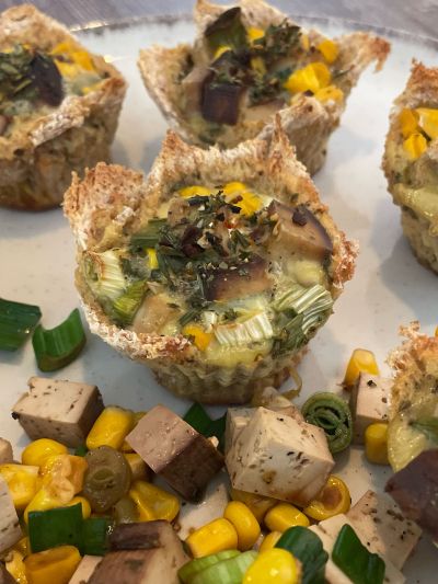 Herzhafte Toast-Muffins
