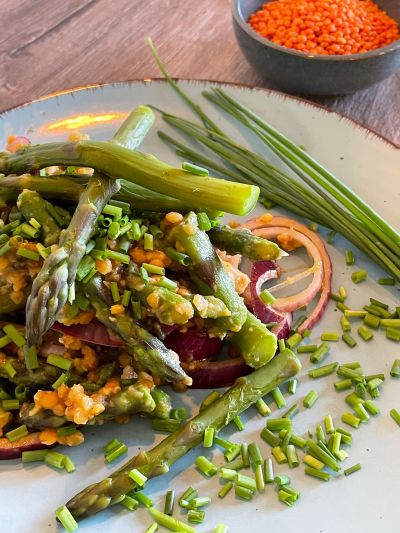 Spargelsalat mit Linsen