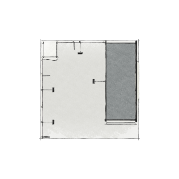 Panoramic-Messestand mit Leucht-Schildmodul 9 qm