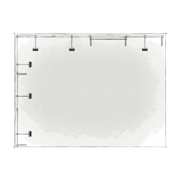 Panoramic-Messestand 12 qm mit TV-Modul