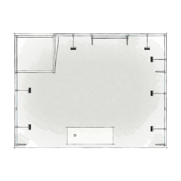 Panoramic-Messestand 12 qm mit Stauraummodul