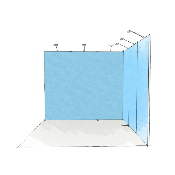 Panoramic-Messestand 9 qm
