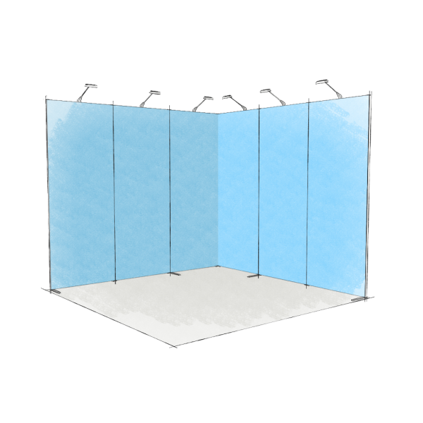 Panoramic-Messestand 9 qm