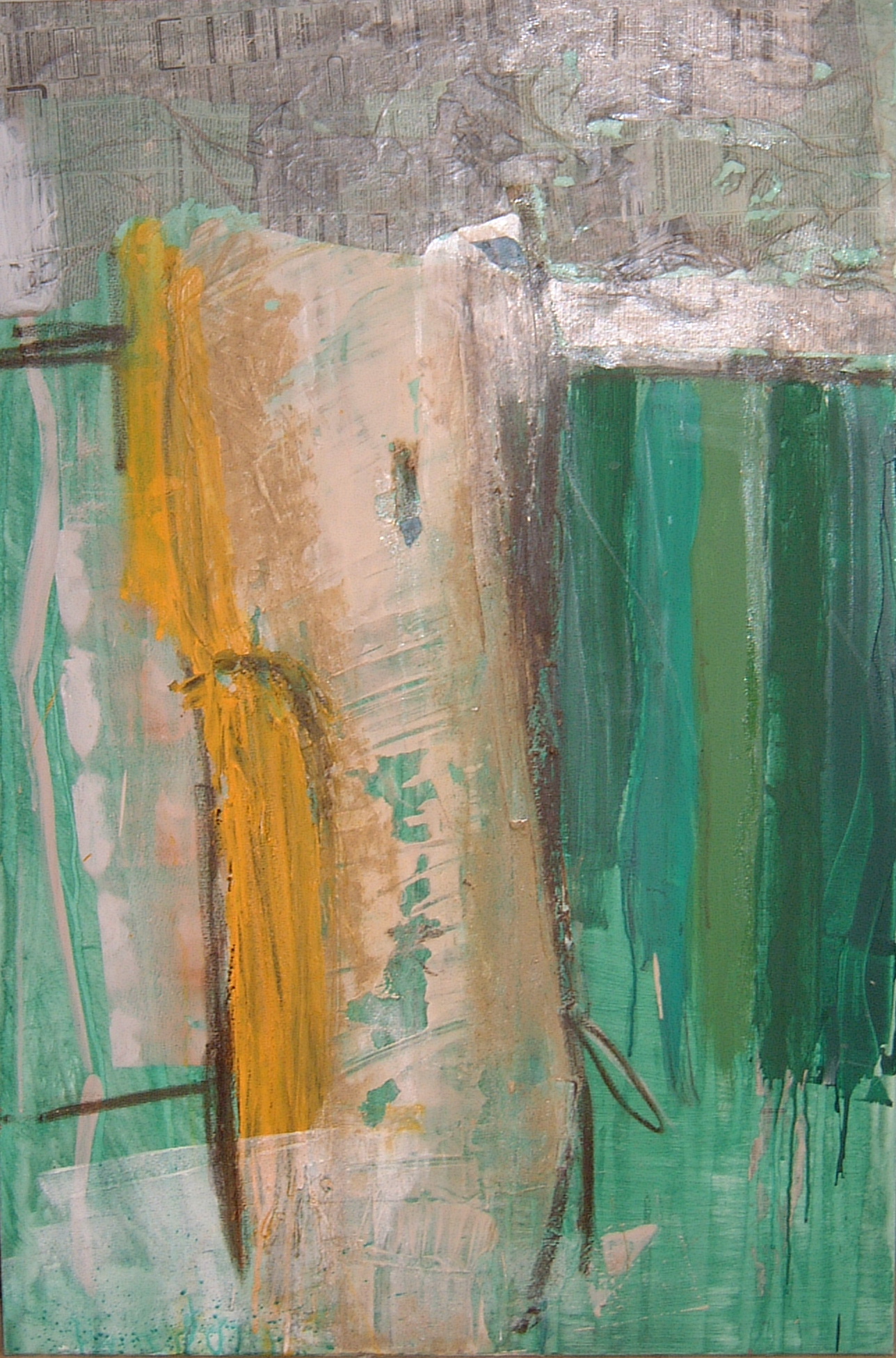 Message, 2002, 80x120cm, Mischtechnik / Leinwand
