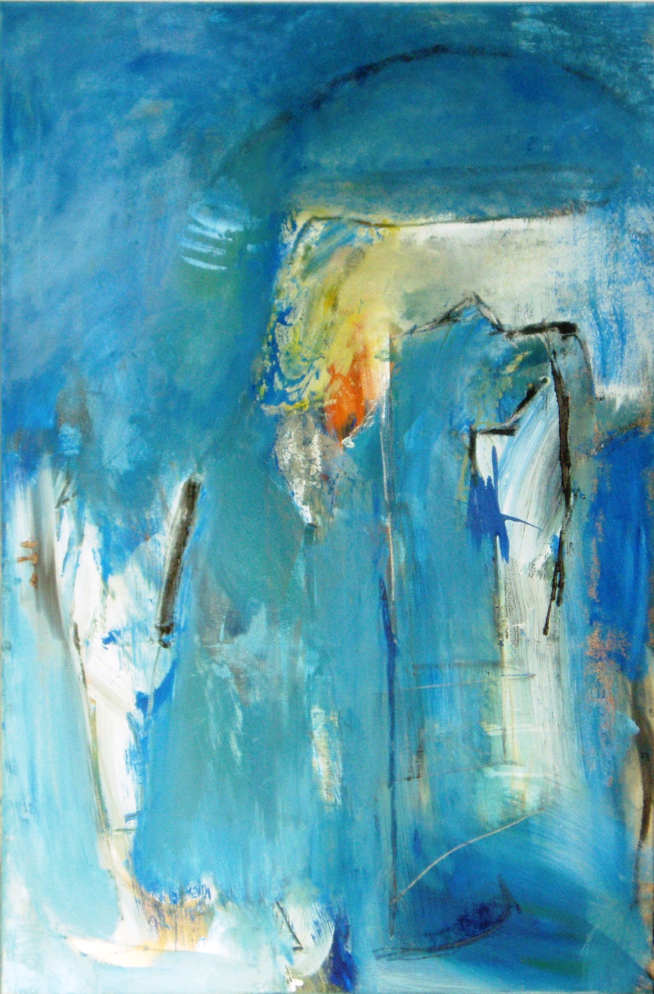 Nexolab I, 2005, 80x120cm, Mischtechnik / Leinwand