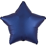 GLOBO FOIL ESTRELLA 45 CM  AZUL NAVY SATIN LUXE 4,95€ CON HELIO