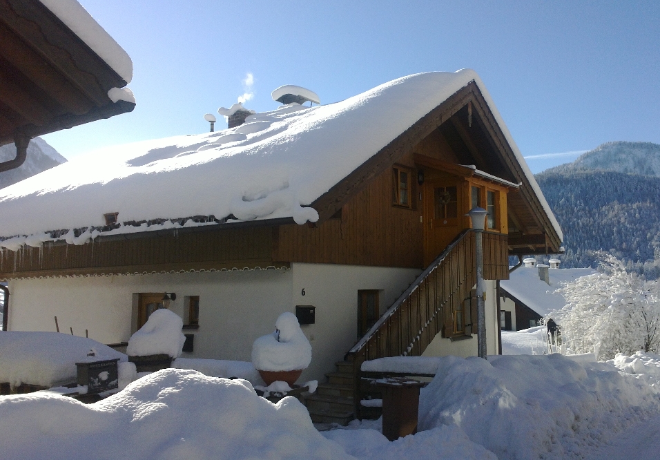 Entry to our Lodge at a snowy winter