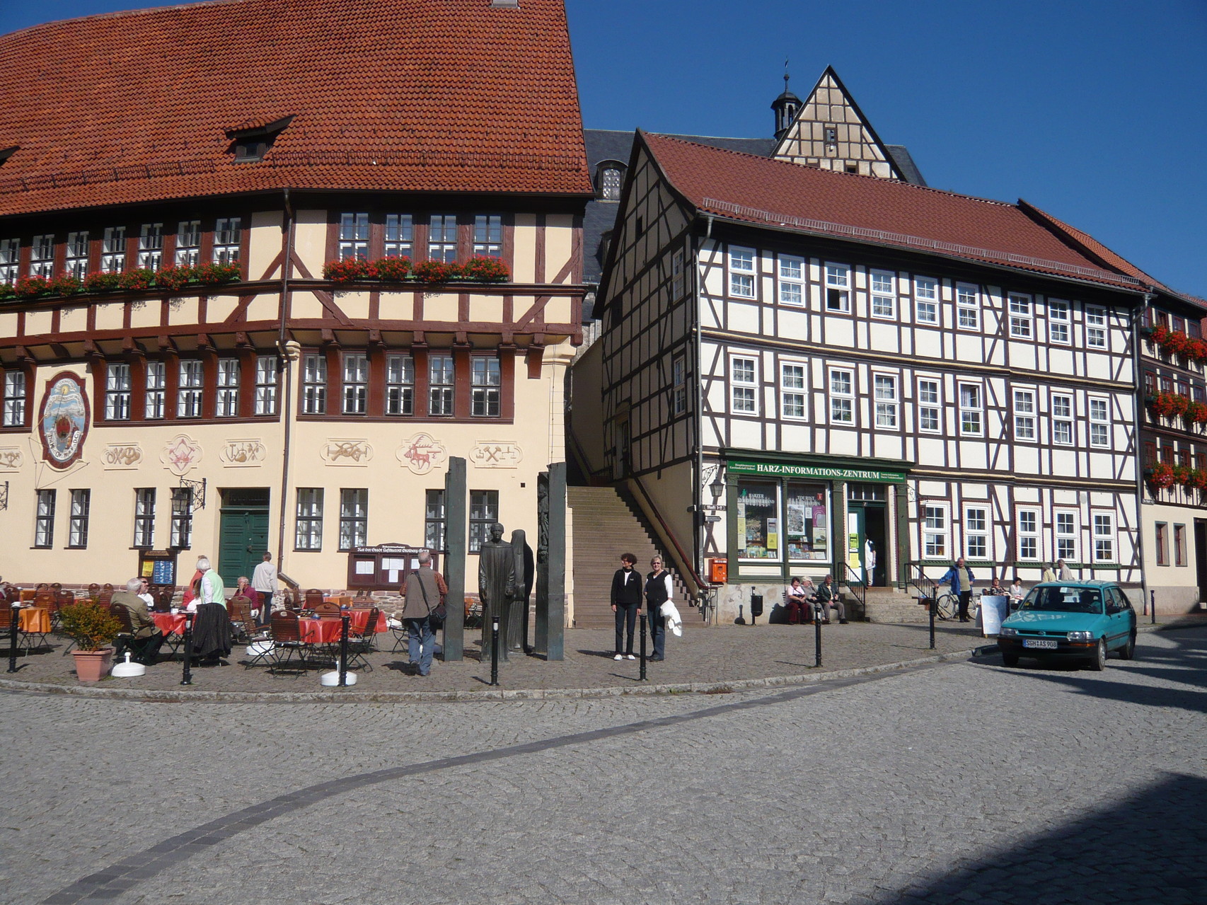 Stolberg mit vielen Fachwerkhäusern