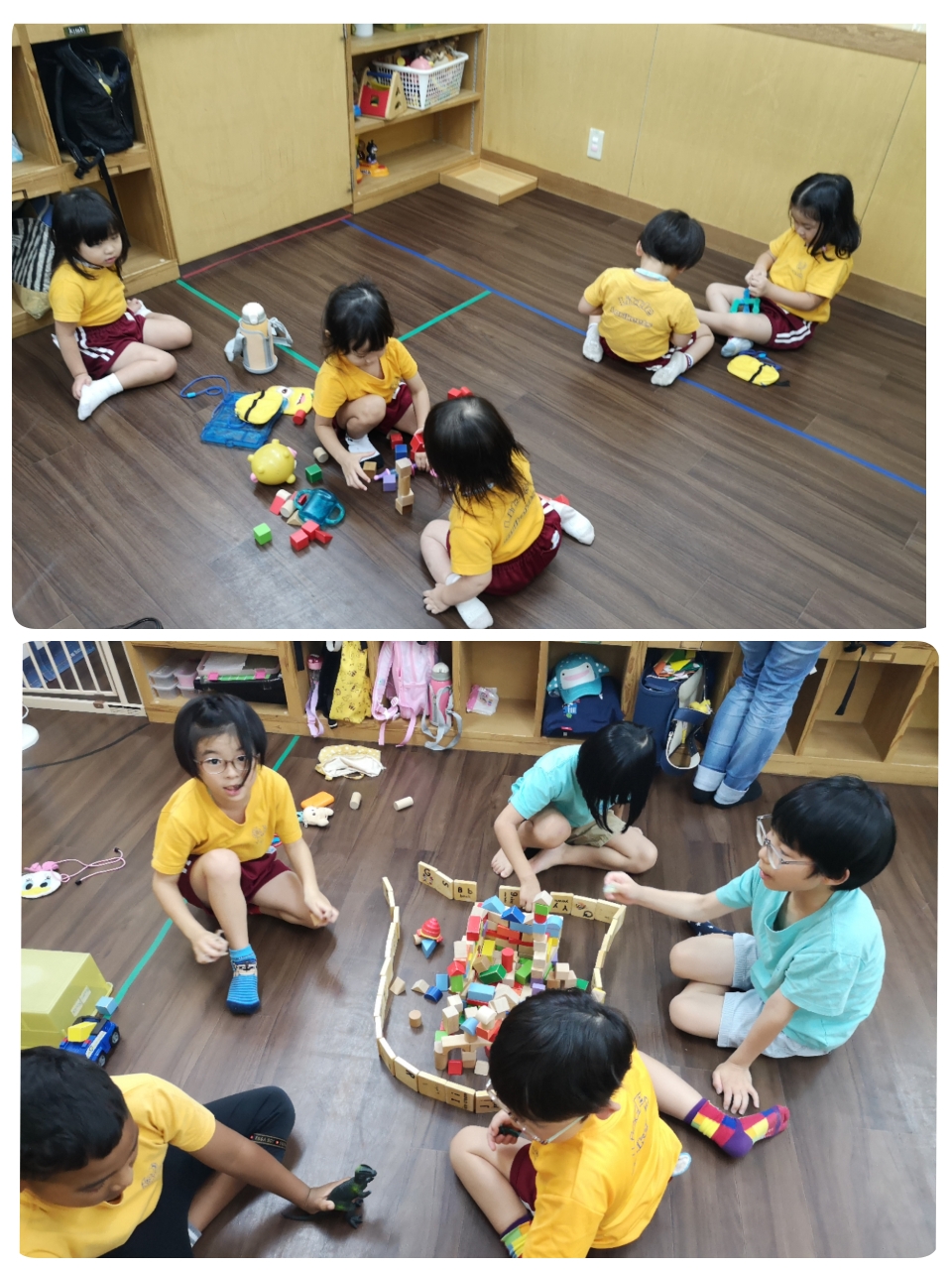 Everyone playing together
