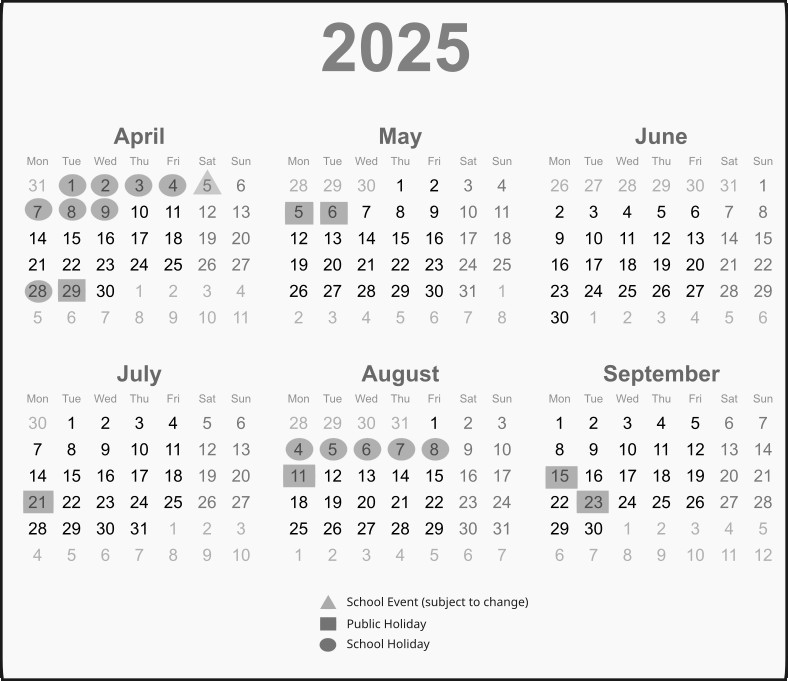 2025 schedule