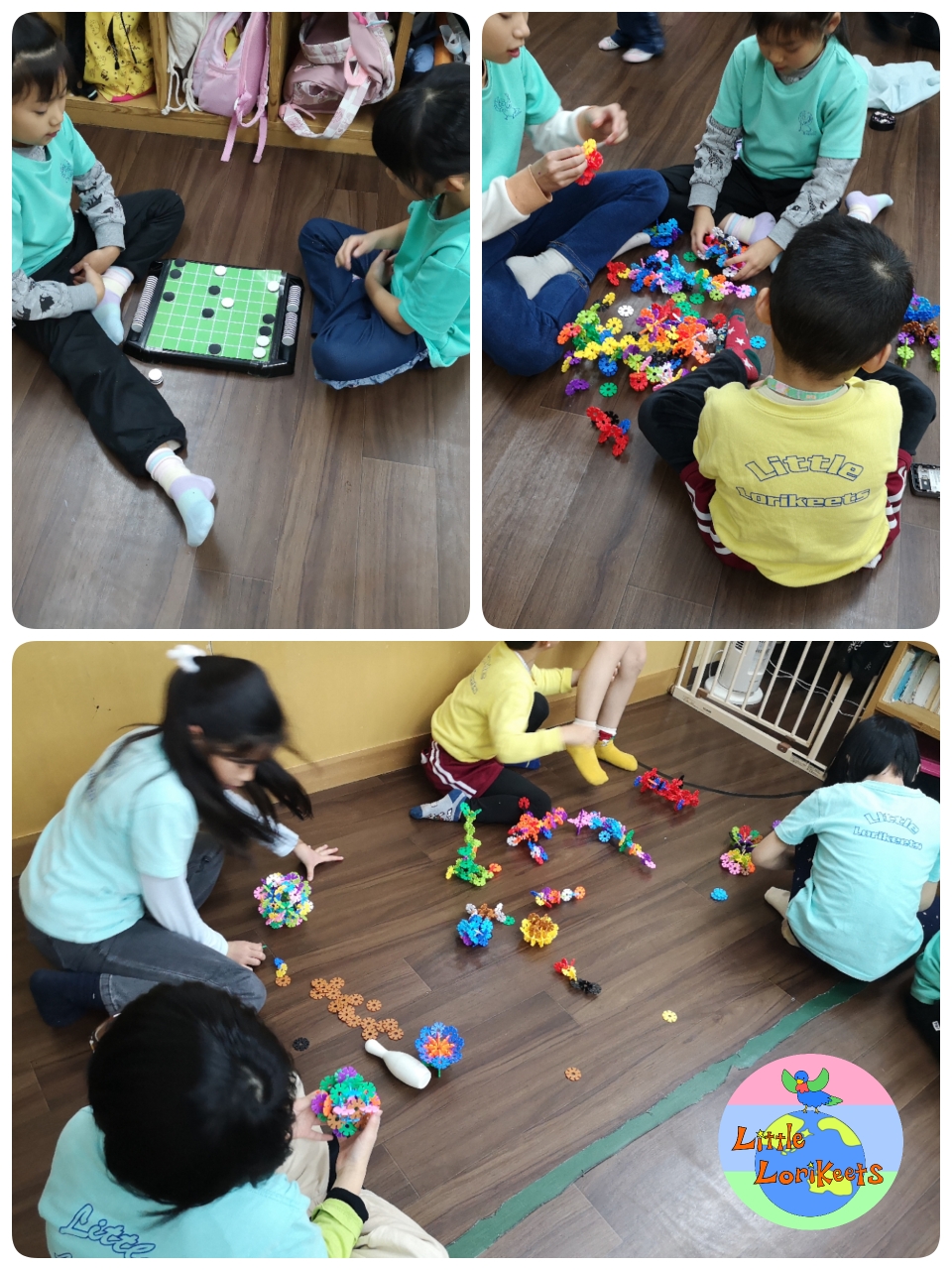 All playing with the new toys from Santa