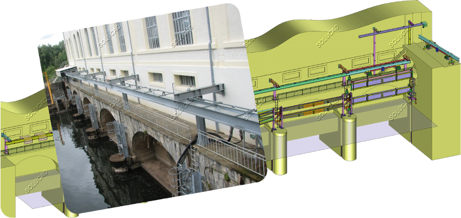 Portique de manutention batardeaux