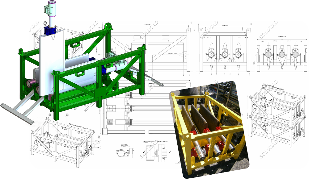 Outillage transport directrices turbine Kaplan
