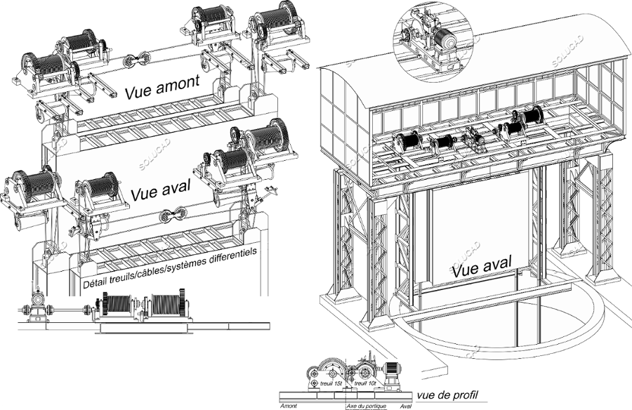 Treuils de vanne - Etude et dimensionnement remplacement