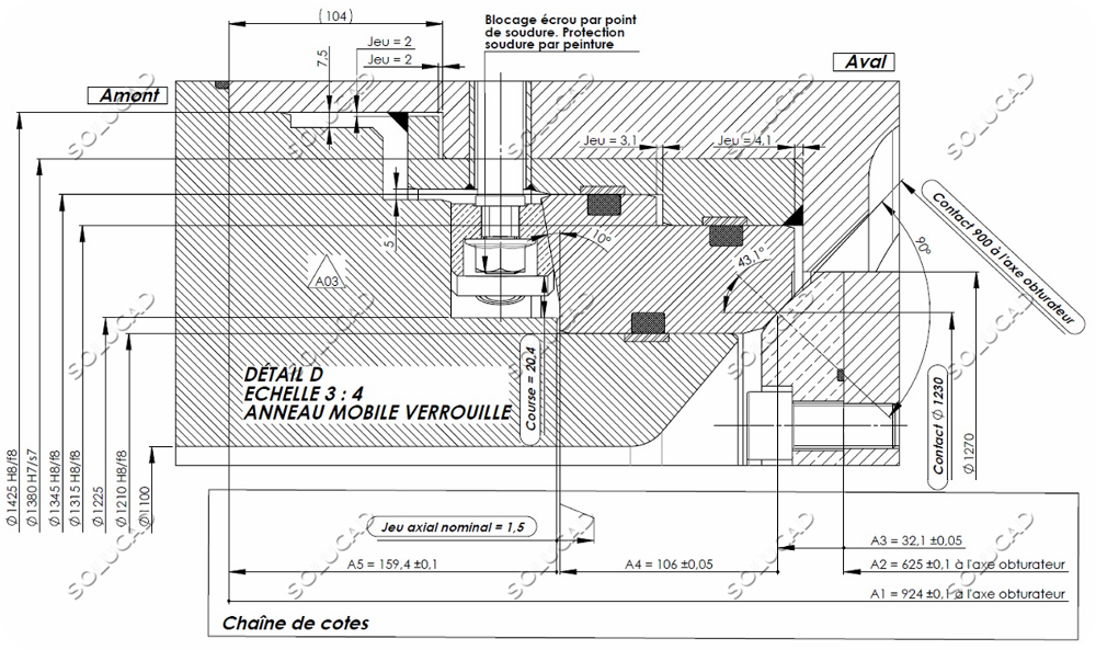 Robinet sphérique - Blocage mécanique anneau mobile