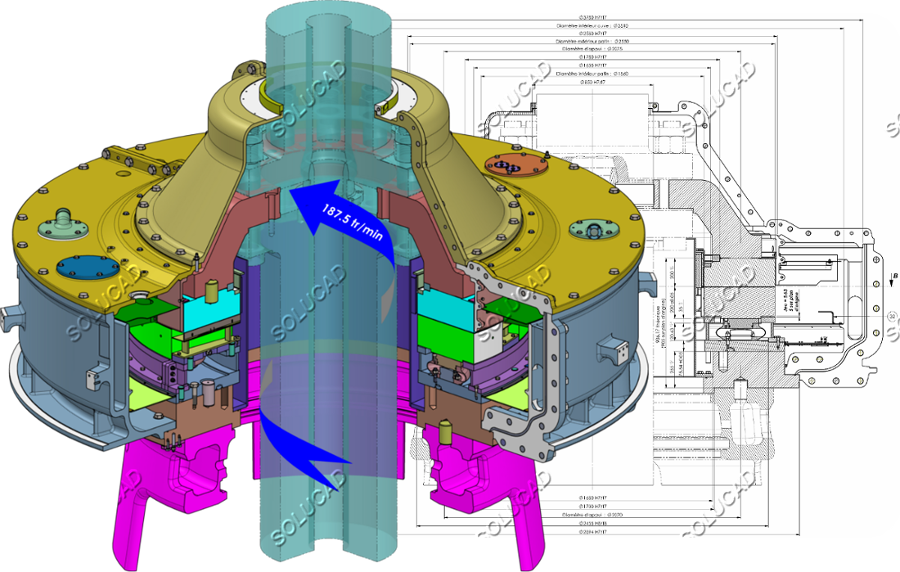 Rétro-ingénierie Pivoterie Turbine Francis