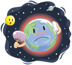 暑い太陽