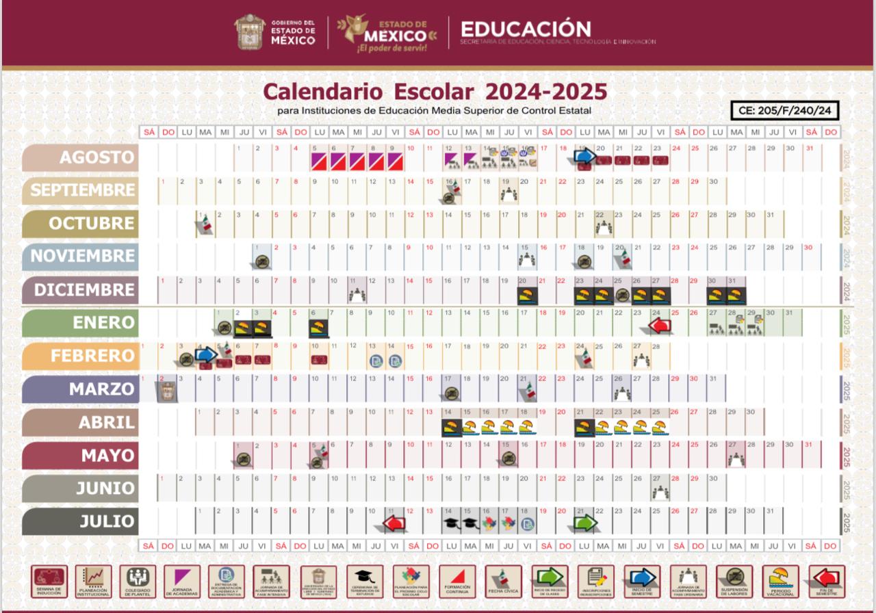 CALENDARIO ESCOLAR Escuela Preparatoria Oficial Núm. 33