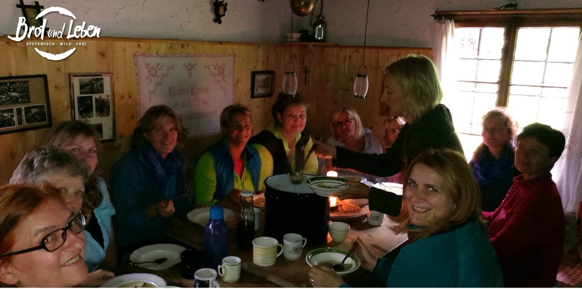 Essen in der Hütte