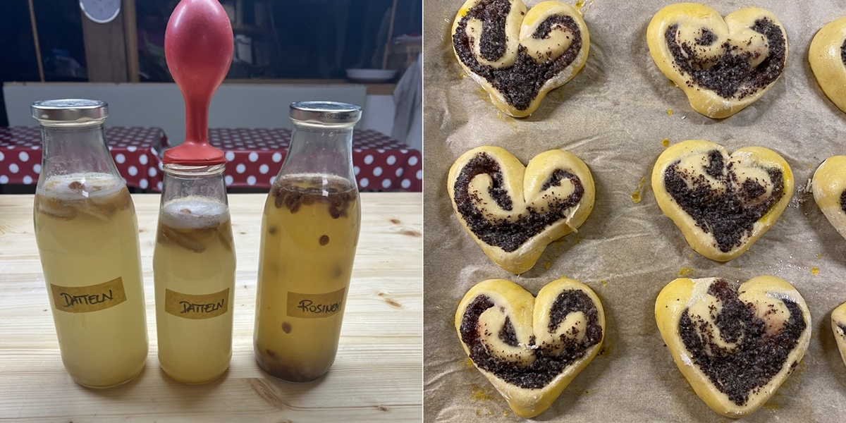 Hefewasser & Mohnherzen mit Hefewasser