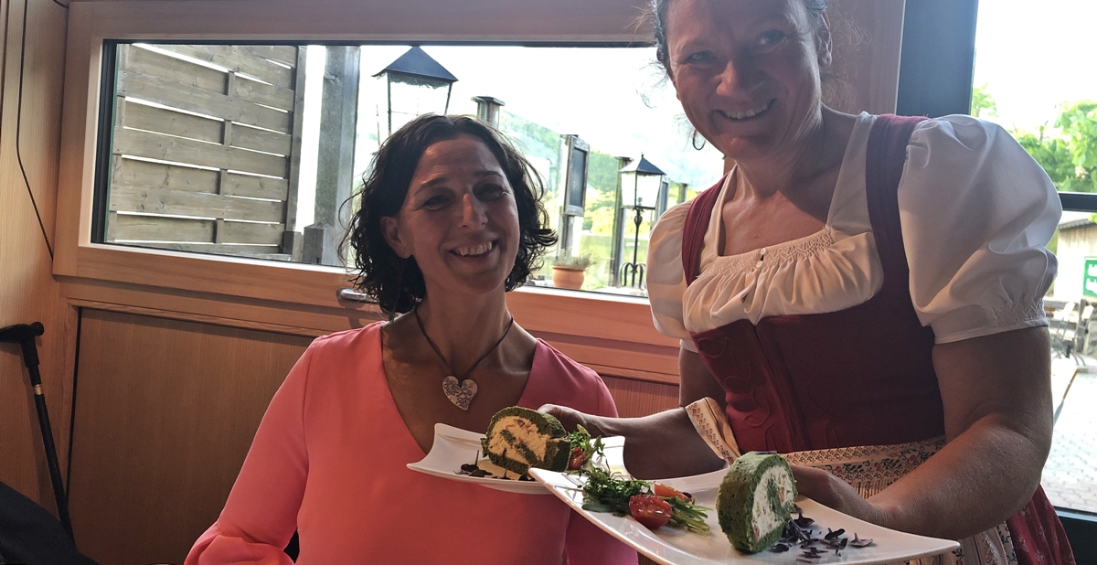 Helga Graef & Christine Weber im Gasthof Gamsjaga