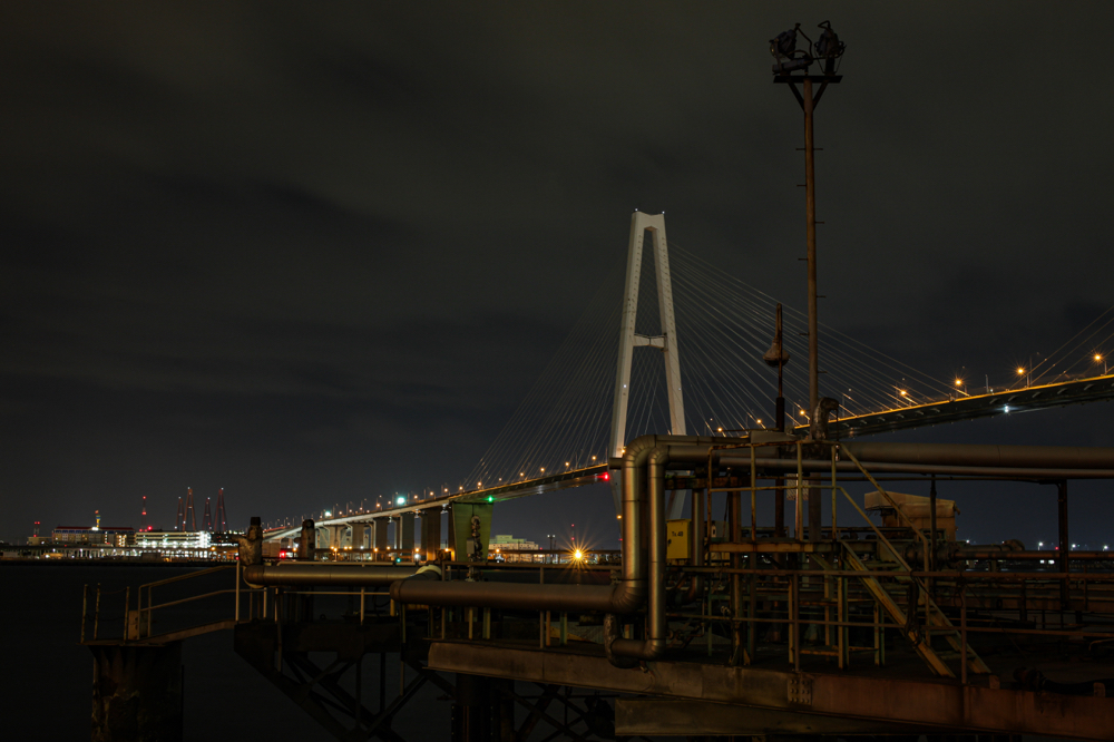 名港中央大橋 CanonEOS 5Dmk2 Sigma50mmF1.4 EX DG iso100 50mm f8 30" M photo : toshimasa