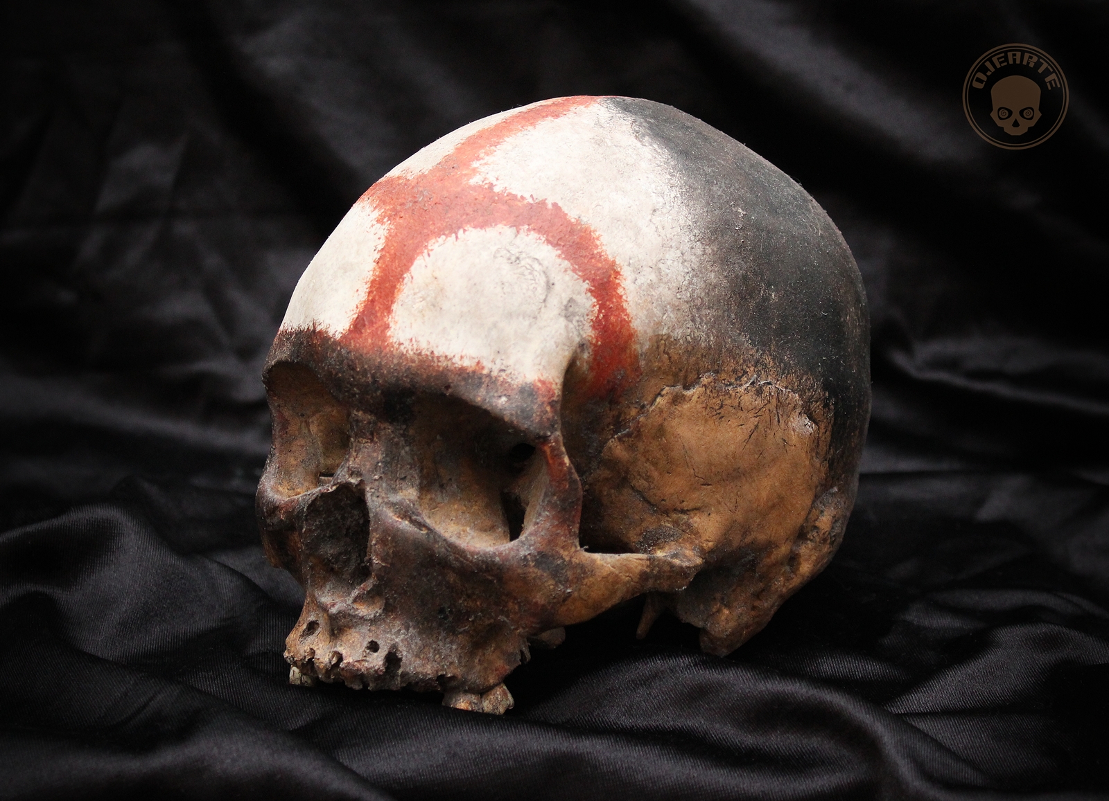 Solomon Islands painted skulls