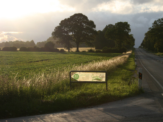 Von Münster kommend geht es links in die Bauernschaft Waltrup, von Altenberge aus rechts.