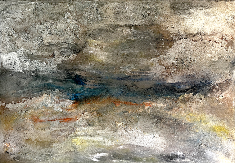 "REIHE ´VISION´ 3" 2023     140 x 200 Acrylfarbe mit Sand auf Leinwand