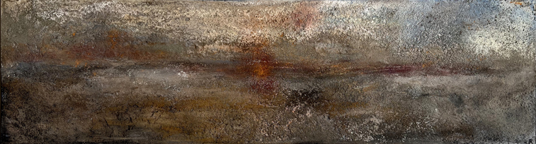 "Syltimpression I" 2022     40 x 150 Acrylfarbe mit Sand auf Leinwand //sold//
