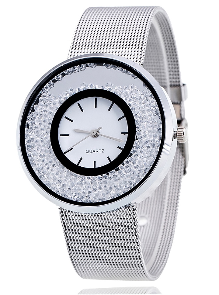 Montre maille argent femme clearance