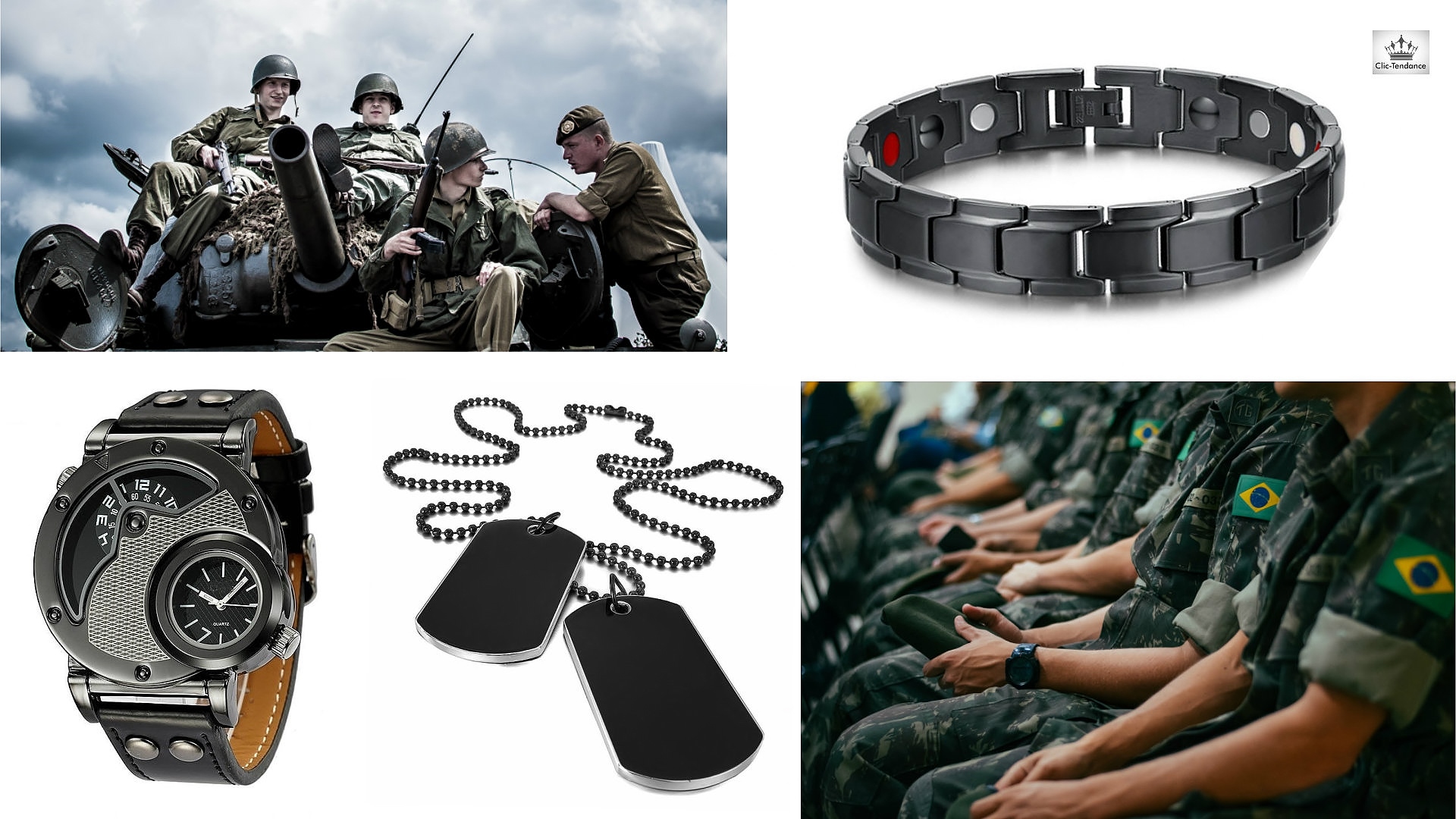 Accessoires de Style Militaire pour Mec