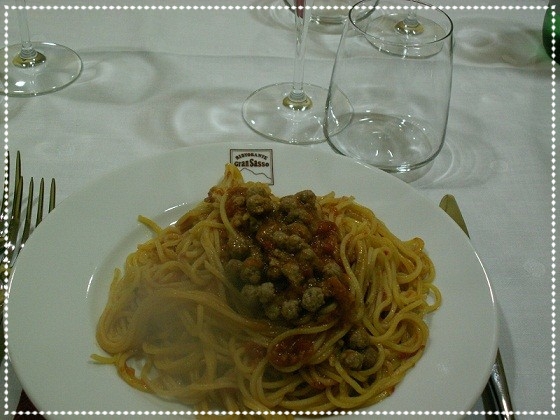 Spaghetti alla chitarra con polpettine